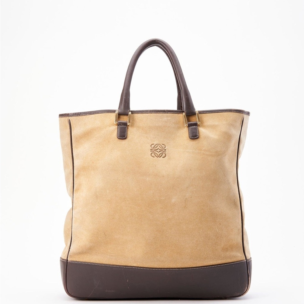 🛍️LOEWE AUTENTIC Tan and Brown Tote Bag